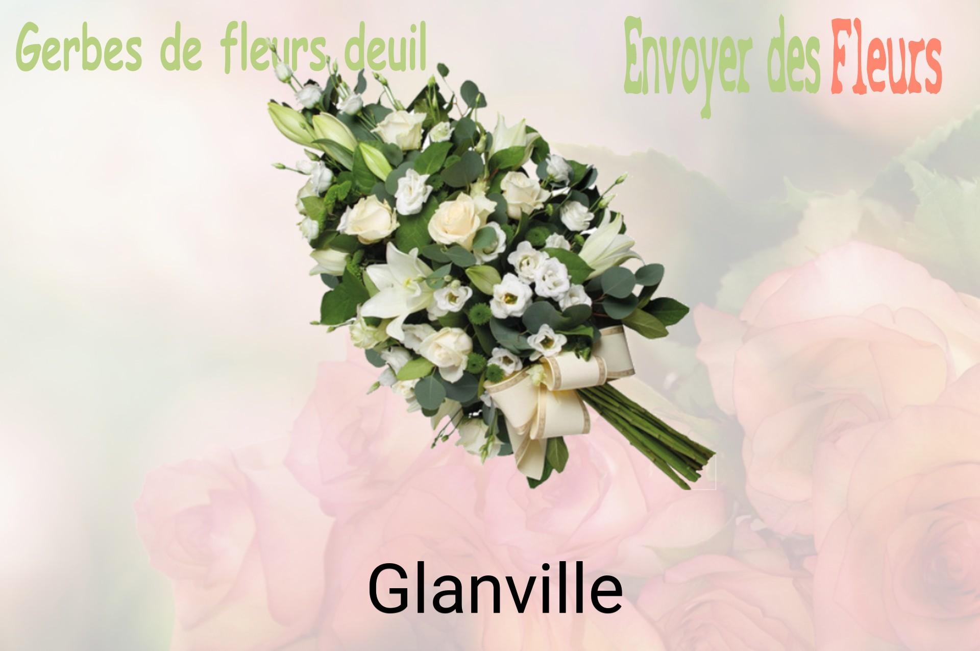 Gerbe de fleurs de deuil livrée à Glanville
